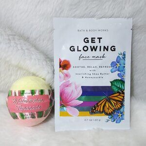 Bath & Body Works Watermelon Lemonade Bath Fizzy + Get Glowing Face Mask
